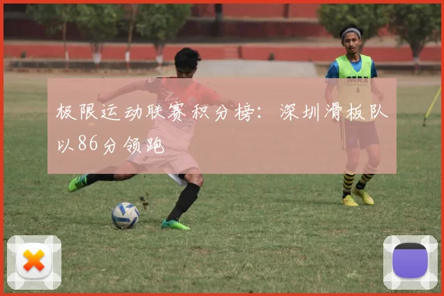 极限运动联赛积分榜：深圳滑板队以86分领跑
